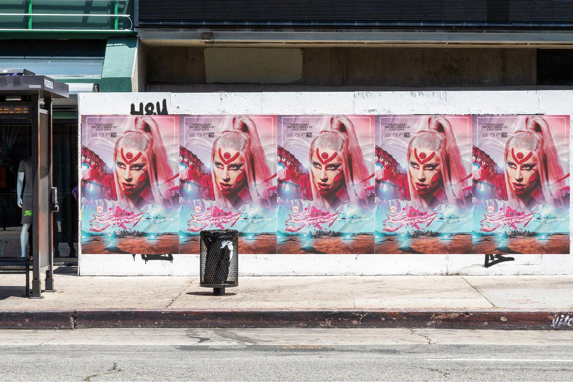 Wheatpasting Nashville - wild posting street takeover for Lady Gaga ArtPop