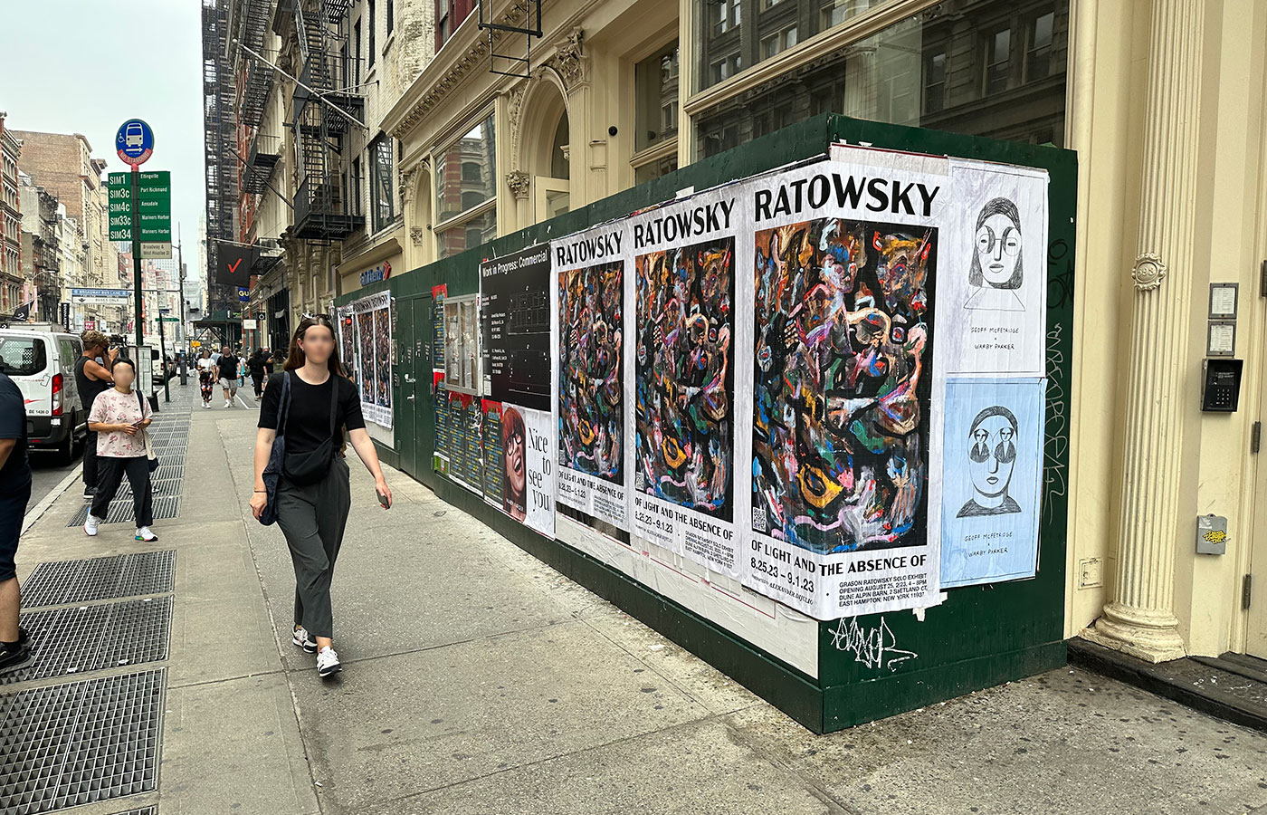 Wild posting Nashville - street poster campaign for Grason Ratowsky exhibition